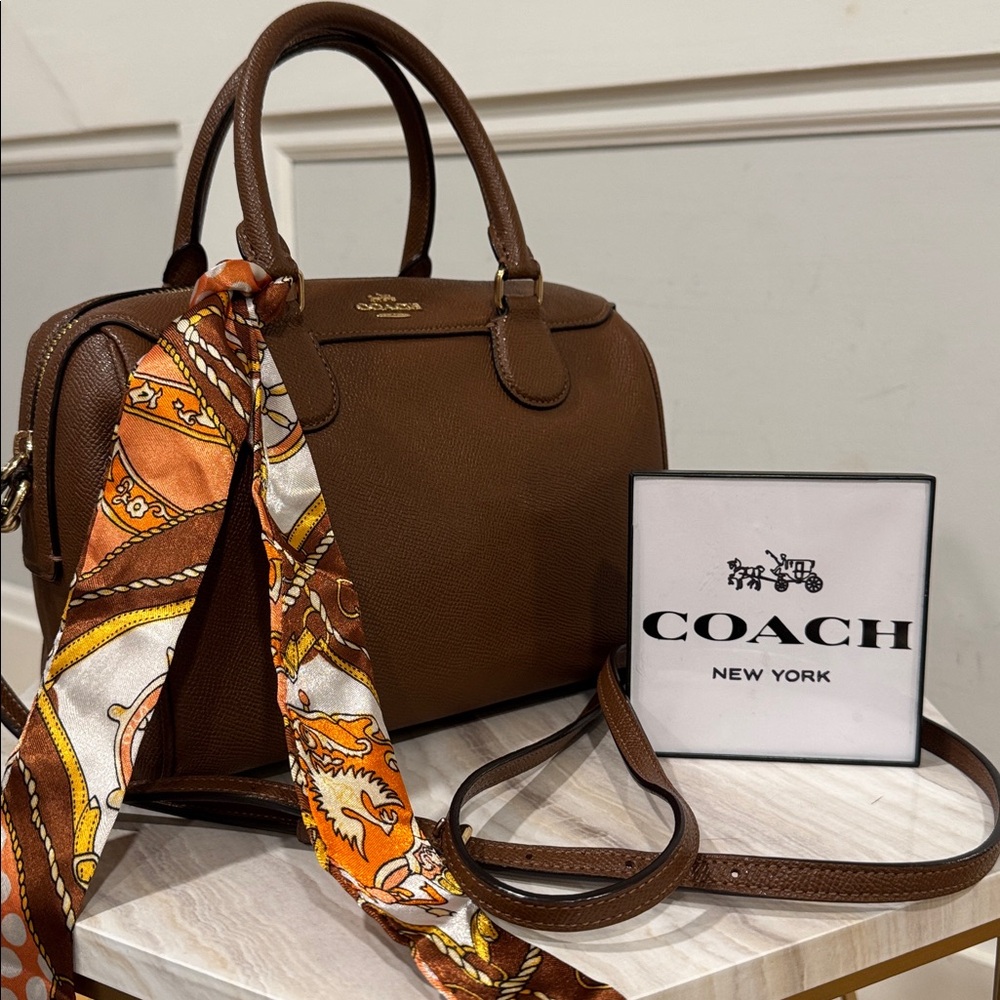 Coach Bennett Satchel with Vibrant Scarf